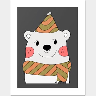 Cute Little Polar Bear Posters and Art